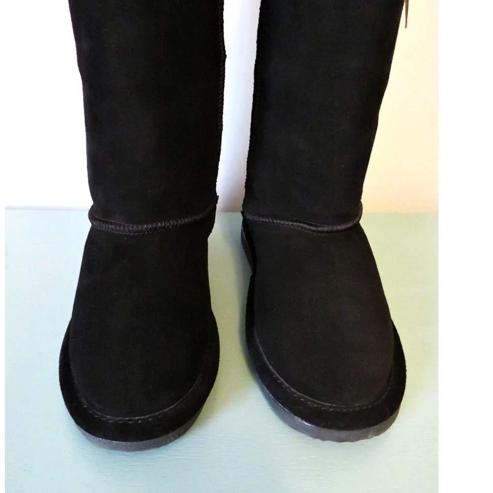 NWT BearPaw Tall Emma Classic Winter‎ Slip-On Boots Black Suede Size 6